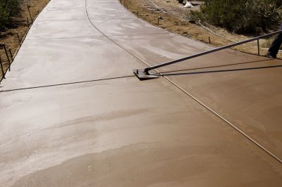 Colored Concrete Slab Installation
