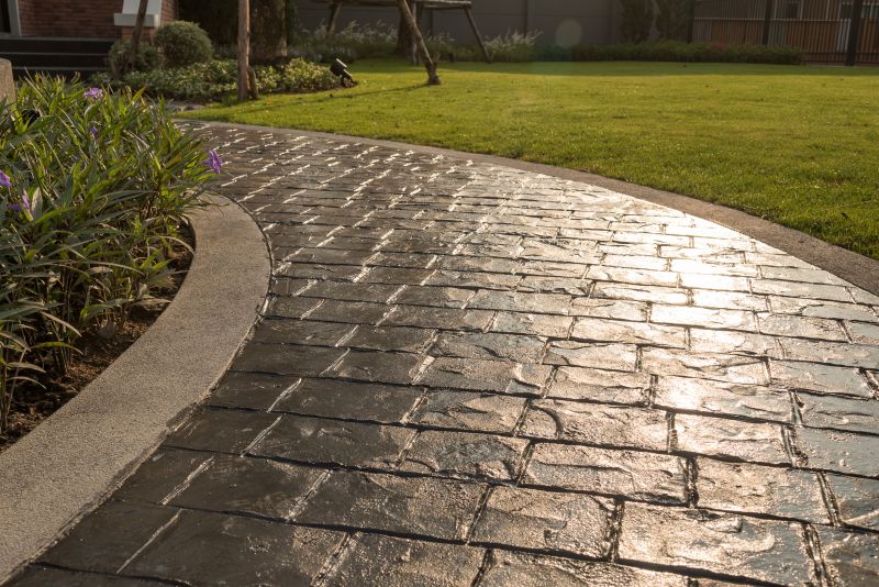 Decorative Concrete Sidewalk Installation