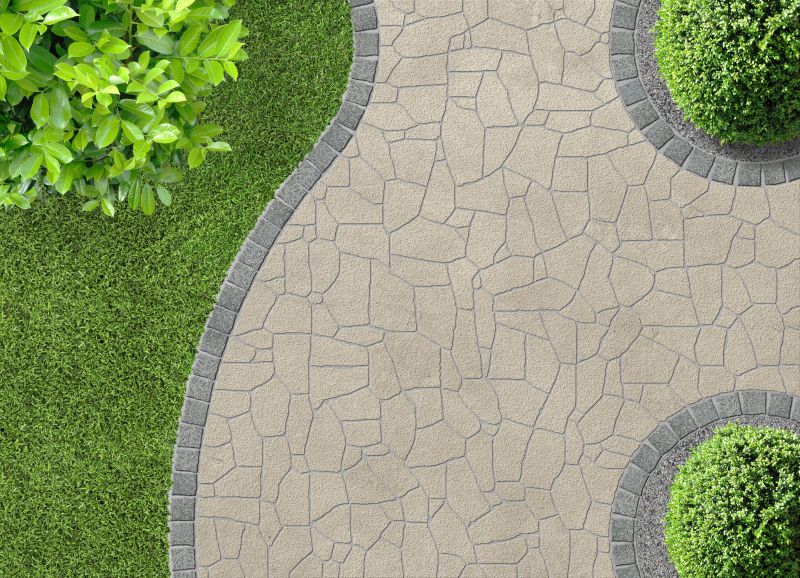 Flagstone Sidewalk Installation