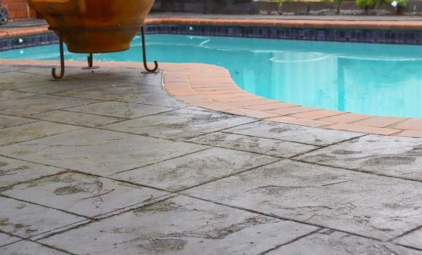 Stamped Patio Construction